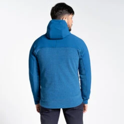 Craghoppers Men's Abrigo Hooded Fleece Jacket Poseidon Blue -Crag Clothing Shop ABRIGOHODDEDJACKETPOSBLUEBACK