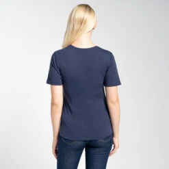 Craghoppers Women's Ally T-Shirt Navy Palm -Crag Clothing Shop ALLYTSHIRTBLUENAVYPALMBACK
