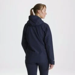 Craghoppers Women's Atlas Waterproof Shell Jacket Navy RRP £85 CWW1158 -Crag Clothing Shop ATLASLADIESNAVYBACK