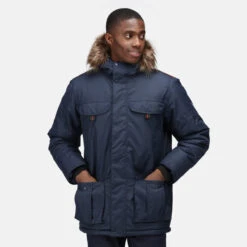 Regatta Men's Aarav Winter Waterproof Parka Navy RMP306