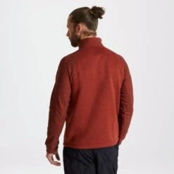 Craghoppers Men's Barker Half-Zip Fleece Sequoia Red Marl CMA1288 RRP £40 7 Craghoppers Men's Barker Half-Zip Fleece Sequoia Red Marl CMA1288 RRP £40 -Crag Clothing Shop BARKERSEQREDMODELBACK