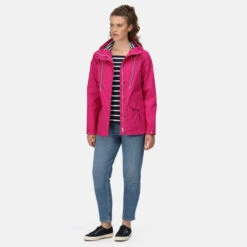 Regatta Women's Bayarma Lightweight Waterproof Jacket Fuchsia -Crag Clothing Shop BAYARMAFUCHSIAMODEL