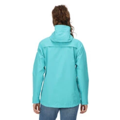 Regatta Women's Bayarma Lightweight Waterproof Jacket Turquoise -Crag Clothing Shop BAYARMATURQUOISEMODELBACK