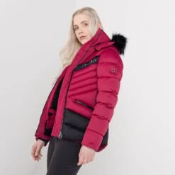 Dare2B Dare 2b Women's Bejewel II Waterproof Ski Jacket Beetroot/ Black -Crag Clothing Shop BEJEWELBEETROOTMODEL2