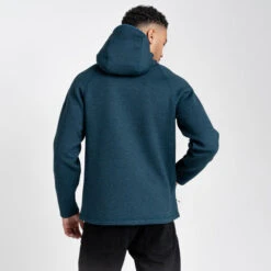 Craghoppers Men's Brayden Hooded Fleece Jacket | Dark Aegean Blue -Crag Clothing Shop BRAYDENAEGEANMODELBACK