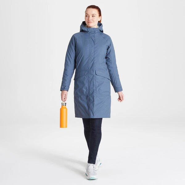 Craghoppers Women's Caithness Waterproof Long Jacket Prussian Blue CWP1029 4 Craghoppers Women's Caithness Waterproof Long Jacket Prussian Blue CWP1029 - Image 2
