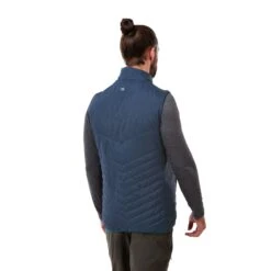 Craghoppers Men's Compresslite Vest Blue Navy/ Poseidon Blue CMB RRP £60 -Crag Clothing Shop CMB812MODELBACK