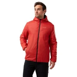 Craghoppers Men's Compresslite Hooded Jacket Black/Red RRP £70 CMN254 -Crag Clothing Shop CMN254BLACKREDREVERSED