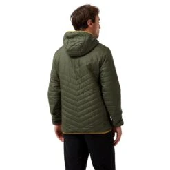 Craghoppers Men's Compresslite V Hooded Jacket Green CMN254 RRP £70 -Crag Clothing Shop CMN254GREENSCOTCHMODELBACK