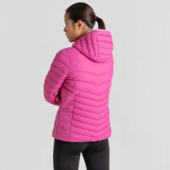 Craghoppers Women's Compresslite VIII Hooded Jacket | Fuchsia / Carnation Pink -Crag Clothing Shop COMPLITEfuchsiamodelback