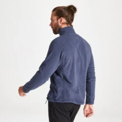 Craghoppers Men's Corey Half Zip Fleece | Blue Navy Marl -Crag Clothing Shop COREYBLUENAVYMARLMODELBACK