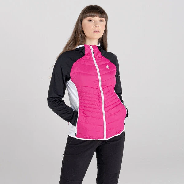 Dare2B Dare 2b Women's Nominate Hybrid Jacket Pink/Black DWN360 3 Dare2B Dare 2b Women's Nominate Hybrid Jacket Pink/Black DWN360
