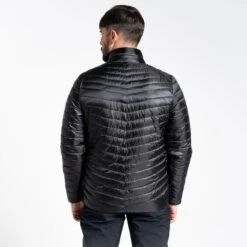 Craghoppers Men's Insulated ExpoLite Jacket Black / Magma Orange -Crag Clothing Shop EXPOLITEJACKETBLACKMAGMAMODELBACK