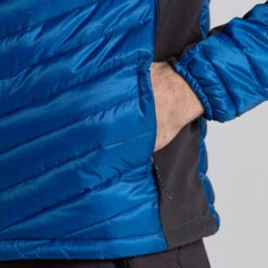 Craghoppers Men's ExpoLite Insulated Hooded Jacket | Picotee Blue CMN279 -Crag Clothing Shop EXPOLITEPICOTEECLOSEUP