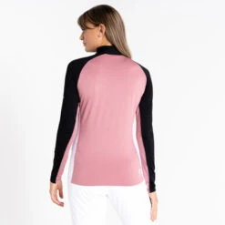 Dare2B Dare 2b Women's Involved II Stretch Midlayer | Mesa Rose Black -Crag Clothing Shop INVOLVEDMESAMODELBACK