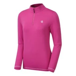 Dare2B Dare 2b Women's Lowline II Half Zip Midlayer Baselayer Pink RRP £35
