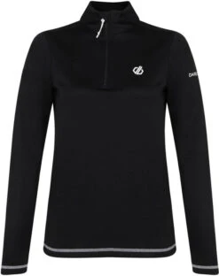 Dare2B Dare 2b Women's Lowline II Half Zip Midlayer Baselayer Black RRP £35