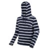 Regatta Women's Maelys Hooded Top | Navy White Stripe -Crag Clothing Shop MAELYSSTRIPE