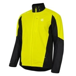 Dare2B Men's Mediant Waterproof Running/Cycling Jacket Fluro Yellow Black