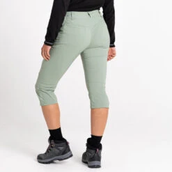 Dare2B Dare 2b Women's Melodic II 3/4 Length Stretch Trousers Lilly Pad Green -Crag Clothing Shop MELODICLILLYMODELBACK