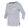 Regatta Women's Polina Printed Long Sleeved T-Shirt White Stripe -Crag Clothing Shop POLINAWHITENAVYCAT