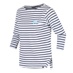 Regatta Women's Polina Printed Long Sleeved T-Shirt White Stripe