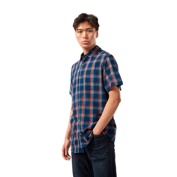 Craghoppers Men's Rafie Short Sleeved Check Shirt Poseidon Blue Check 4 Craghoppers Men's Rafie Short Sleeved Check Shirt Poseidon Blue Check - Image 2