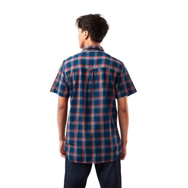 Craghoppers Men's Rafie Short Sleeved Check Shirt Poseidon Blue Check 5 Craghoppers Men's Rafie Short Sleeved Check Shirt Poseidon Blue Check - Image 3