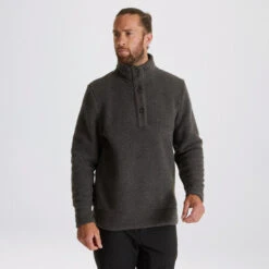 Craghoppers Men's Ramsay Pullover | Black Pepper / Coast Grey -Crag Clothing Shop RAMSAYBLACKPEPPERMODEL