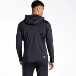 Dare2B Dare 2b Men's Revive II Lightweight Core Full Zip Stretch Black -Crag Clothing Shop REVIVECOREBLACKMODELBACK