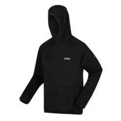 Regatta Men's Bawdon Ribbed Effect Hoodie Black