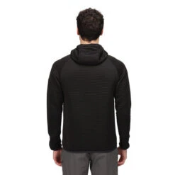 Regatta Men's Bawdon Ribbed Effect Hoodie Black -Crag Clothing Shop RMA486BLACKMODELBACK