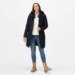 Regatta Women's Romine Waterproof Parka Jacket | Navy -Crag Clothing Shop RomineNavyModelOpen