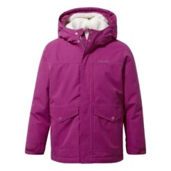 Craghoppers Girl's Sayuri Waterproof Fleece Lined Jacket Baton Rouge CKP046 RRP £55
