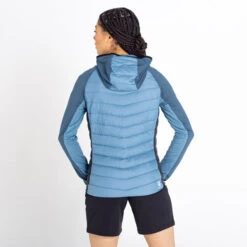 Dare2B Dare 2b Women's Surmount II Wool Hybrid Jacket Bluestone Black -Crag Clothing Shop SURMOUNTBLUESTONEMODELBACK