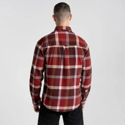 Craghoppers Men's Thornhill Long Sleeved Shirt | Mahogany Check -Crag Clothing Shop THORNHILLMAHBACK