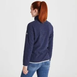 Craghoppers Women's Allina Textured Half-Zip Navy CWA307 -Crag Clothing Shop alinanavymodelback