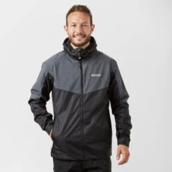 Regatta Men's Alkin II Lightweight Waterproof Jacket Black RMW287 RRP £90