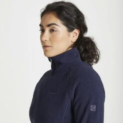 Craghoppers Women's Ambra Half Zip Fleece Navy -Crag Clothing Shop ambranavycloseup