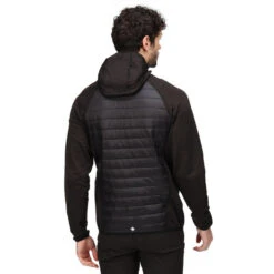 Regatta Men's Andreson VI Hybrid Insulated Jacket | Black Marl White -Crag Clothing Shop andressonblack1modelback