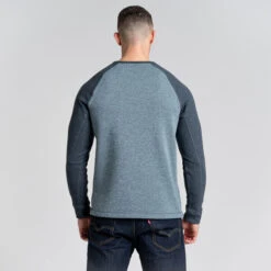 Craghoppers Men's Barker Jumper | Kyanite Blue Marl -Crag Clothing Shop barkerjumperkyanmodelback