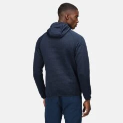 Regatta Men's Bawdon Ribbed Effect Hoodie Moonlight Denim -Crag Clothing Shop bawdonmoonlightdenimmodelback