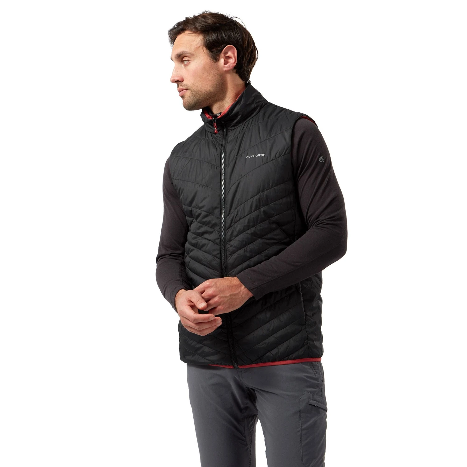 Craghoppers Men's Compresslite Vest Black/Red CMB812 RRP £60 4 Craghoppers Men's Compresslite Vest Black/Red CMB812 RRP £60 - Image 2