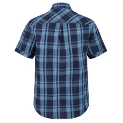 Regatta Men's Deakin III Short Sleeve Shirt Navy Check -Crag Clothing Shop deakin iii shirt navy check 2