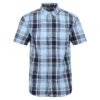 Regatta Men's Deakin IV Short Sleeve Shirt Powder Blue Check