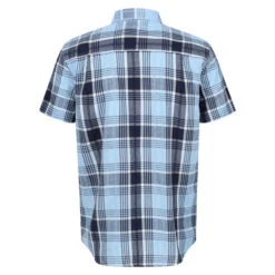 Regatta Men's Deakin IV Short Sleeve Shirt Powder Blue Check -Crag Clothing Shop deakin iv shirt powder blue check 3