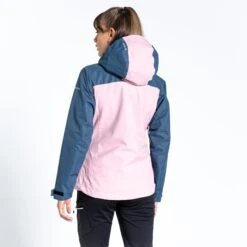 Dare2B Dare 2b Women's Diverse II Waterproof Jacket Powder Pink Bluestone -Crag Clothing Shop diverseIIback