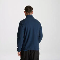 Craghoppers Men's Durrus Half Zip Fleece Loch Blue SCMA173 -Crag Clothing Shop durruslochmodelback