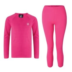 Dare2B Dare 2b Girls' Elate Base Layer Set Cyber Pink RRP £30