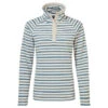 Craghoppers Women's Ella Overhead Fleece Seasalt / Yale Blue Stripe -Crag Clothing Shop ellahalfzipseayale